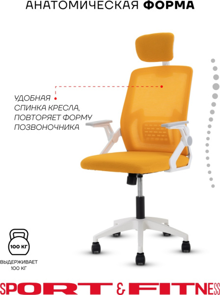 Офисное кресло Sport&Fitness SFBRCS12W Оранжевый