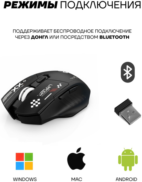 Мышь Ultra-S ULTMICE10-2-M100 черный