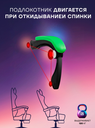 Игровое кресло Sport&Fitness SFBRFRGC14, зеленый, черный