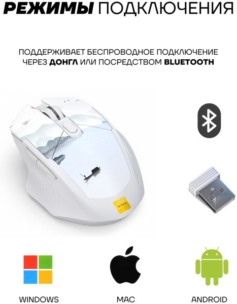 Мышь Ultra-S ULTMICE10-M100 белый